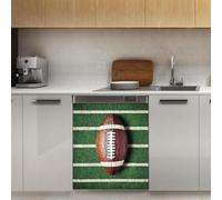 Mexpekil Adesivo decorativo per lavastoviglie con campo di football americano, 53 x 66 cm, adesivo decorativo per lavastoviglie per porta d'ingresso, impermeabile, pannello magnetico per