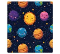 Mexpekil Adesivo decorativo per lavastoviglie con pianeti dei cartoni animati e sole, 53 x 66 cm, adesivo decorativo per lavastoviglie per porta d'ingresso, impermeabile, per pannello elettrodomestico