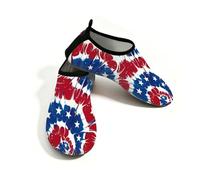 Mexpekil American 4th of July Blu Rosso Tie Dye Scarpe da Acqua per le Donne Uomini Quick Dry Antiscivolo A Piedi Nudi Aqua Scarpe, American 4 luglio Blue Red Tie Dye, 41/42 EU