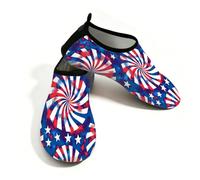 Mexpekil American 4th of July Blue Red Elements Scarpe da acqua per le donne uomini Quick Dry antiscivolo scarpe da acqua a piedi nudi, American 4 luglio Blu Rosso Elementi, 41/42 EU