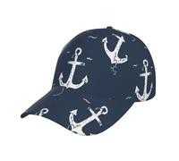 Mexpekil Anchor Cappello da baseball per uomo e donna Ocean Anchor cappello da sole regolabile cappello estivo protezione per sport all'aria aperta corsa