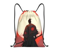 Mexpekil Antichi Samurai Giapponesi Stampe Borse Con Coulisse Sacchetto PE Borsa Impermeabile Nuoto Piccola Palestra String Bags, Antiche stampe samurai giapponesi, M, Minimalista