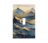 Mexpekil Art Mountain - Copertura per interruttore della luce a 1 banda, con interruttore singolo, piastra decorativa da parete per casa e ufficio