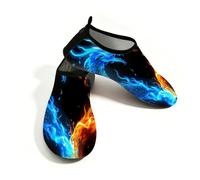 Mexpekil Astratto Rosso Arancione Fuoco Drago Acqua Scarpe per le Donne Degli Uomini Quick Dry Antiscivolo A Piedi Nudi Aqua, Astratto Rosso Arancione Fuoco Drago, 42.5/43 EU