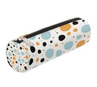 Mexpekil Astuccio a tre colori con puntini per la scuola, borsa per ragazze, ragazzi, adolescenti, borsa per pennelli da trucco da donna