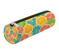 Mexpekil Astuccio colorato con fette di pomelo di agrumi per ragazze e ragazzi astuccio per cancelleria organizer piccolo borsa per studenti ufficio