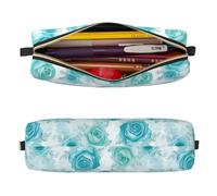 Mexpekil Astuccio in pelle per ragazze e ragazzi, piccolo organizer per penne, con cerniera, sottile, multiuso, per forniture scolastiche, bambini e adulti, Fiocco di neve con, Taglia unica, Organizer