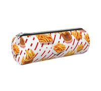 Mexpekil Astuccio in pelle per ragazze e ragazzi, piccolo organizer per penne, con cerniera, sottile, multiuso, per forniture scolastiche, bambini e adulti, Patatine fritte, Taglia unica, Organizer