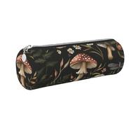 Mexpekil Astuccio in pelle per ragazze e ragazzi, piccolo organizer per penne, con cerniera, sottile, multiuso, per forniture scolastiche, bambini e adulti, Funghi Palnts, Taglia unica, Organizer per