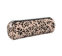 Mexpekil Astuccio in pelle per ragazze e ragazzi, piccolo organizer per penne, con cerniera, sottile, multiuso, per forniture scolastiche, bambini e adulti, Pelle di leopardo., Taglia unica, Organizer