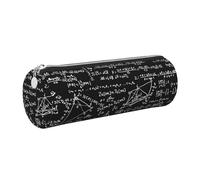 Mexpekil Astuccio in pelle per ragazze e ragazzi, piccolo organizer per penne, con cerniera, sottile, multiuso, per forniture scolastiche, bambini e adulti, Graffiti con formula matematica, Taglia