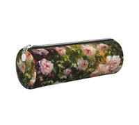 Mexpekil Astuccio in pelle per ragazze e ragazzi, piccolo organizer per penne, con cerniera, sottile, multiuso, per forniture scolastiche, bambini e adulti, Dipinto ad olio Rose, Taglia unica