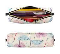 Mexpekil Astuccio in pelle per ragazze e ragazzi, piccolo organizer per penne, con cerniera, sottile, multiuso, per forniture scolastiche, bambini e adulti, Arte colorata dei denti di leone, Taglia
