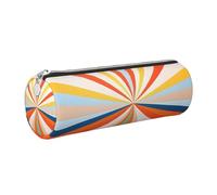 Mexpekil Astuccio in pelle per ragazze e ragazzi, piccolo organizer per penne, con cerniera, sottile, multiuso, per forniture scolastiche, bambini e adulti, Raggio arcobaleno, Taglia unica, Organizer