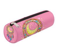 Mexpekil Astuccio per matite con acchiappasogni in stile cartone animato con luna rosa, per ragazze e ragazzi, astuccio per cancelleria, piccolo astuccio per la scuola, per studenti e ufficio