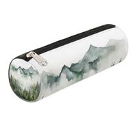 Mexpekil Astuccio per matite con acquarello, montagne, foreste, materiale scolastico, borsa per ragazze, ragazzi, adolescenti, donne, trousse per pennelli da trucco