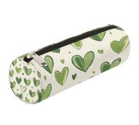Mexpekil Astuccio per matite con cuore verde e graffiti, per ragazze, ragazzi, adolescenti, donne, astuccio per pennelli da trucco