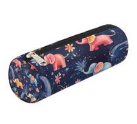 Mexpekil Astuccio per matite con stampa di elefanti e graffiti spray, per ragazze, ragazzi, adolescenti, donne