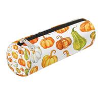 Mexpekil Autunno Autunno Zucche Astuccio Portapenne Astuccio Pennarello Sacchetto per Bambini Ragazzi Ragazze Cilindro Rotondo Astuccio per Forniture scolastiche