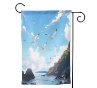 Mexpekil Bandiera da giardino con gabbiani oceanici, 71,1 x 101,6 cm, double face, decorativa per esterni, per patio, cortile, prato