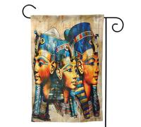 Mexpekil Bandiera da giardino in stile artistico egiziano, antichi faraoni, 71,1 x 101,6 cm, su entrambi i lati, decorativa per esterni, per patio, cortile, prato