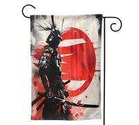 Mexpekil Bandiera giapponese Warrior Garden Flag 71,1 x 101,6 cm double face, bandiera decorativa per esterni per patio, cortile, prato