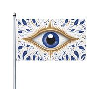 Mexpekil Bandiere con occhi bohémien, 1,5 x 0,9 m, con occhielli, doppia faccia, per festival, striscione decorativo per esterni, per la Coppa del Mondo di calcio, strada, feste, vacanze, casa