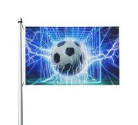 Mexpekil Bandiere sportive da campo da calcio da 1,5 x 0,9 m con occhielli doppia bandiera per festival bandiera decorativa per esterni per la Coppa del Mondo di calcio, strada, feste, vacanze, casa