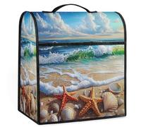 Mexpekil Beach Waves Starfish Seashells Stand Mixer Cover 5-8 Quart Kitchen Appliance Dust Covers con manico superiore e tasche Universale Accessori decorativi per elettrodomestici da cucina