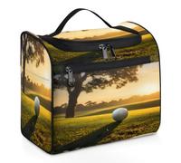 Mexpekil Beauty case da viaggio da appendere con 11 scomparti, borsa per cosmetici da golf resistente all'acqua, organizer da viaggio per accessori shampoo contenitore articoli da toeletta di