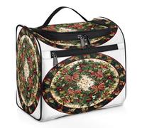 Mexpekil Beauty case da viaggio da appendere con 11 scomparti, ghirlanda di nastro per le vacanze, impermeabile, organizer da viaggio per accessori shampoo, contenitori per articoli da toeletta di