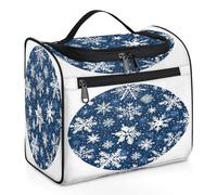 Mexpekil Beauty case da viaggio da appendere con 11 scomparti, Winter's Whisper impermeabile, organizer da viaggio per accessori, shampoo, articoli da toeletta, Sussurro d'inverno