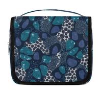 Mexpekil Beauty case da viaggio da appendere per donne, stampa animalier, glitter, grande, portatile, organizer per trucchi e cosmetici, per ragazze e ragazzi