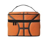 Mexpekil Beauty case da viaggio da donna, grande capacità, organizer per trucchi, borsa portatile per articoli da toeletta per donne e ragazze, Pelle Arancione Basket, Taglia unica