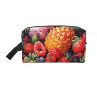 Mexpekil Beauty case da viaggio per donne e uomini, borsa impermeabile di grande capacità per trucchi e cosmetici, borsa organizer portatile, Frutta Cibo, One Size