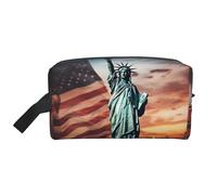 Mexpekil Beauty case da viaggio per donne e uomini, borsa impermeabile di grande capacità per trucchi e cosmetici, borsa organizer portatile, Paesaggio americano, One Size