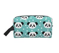Mexpekil Beauty case da viaggio per donne e uomini, borsa impermeabile di grande capacità per trucchi e cosmetici, borsa organizer portatile, Panda Face, One Size