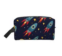 Mexpekil Beauty case da viaggio per donne e uomini, borsa impermeabile di grande capacità per trucchi e cosmetici, borsa organizer portatile, Astronavi Stelle, One Size