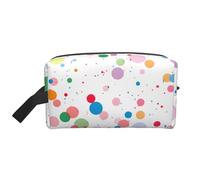 Mexpekil Beauty case da viaggio per donne e uomini, borsa impermeabile di grande capacità per trucchi e cosmetici, borsa organizer portatile, Punto d'onda di colore, One Size