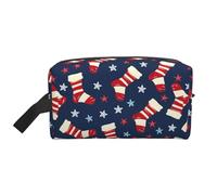 Mexpekil Beauty case da viaggio per donne e uomini, borsa impermeabile di grande capacità per trucchi e cosmetici, borsa organizer portatile, Fantasia Calzini Stelle, One Size
