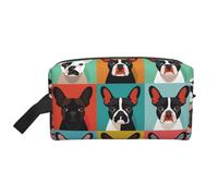 Mexpekil Beauty case da viaggio per donne e uomini, borsa impermeabile di grande capacità per trucchi e cosmetici, borsa organizer portatile, Razza canina, One Size