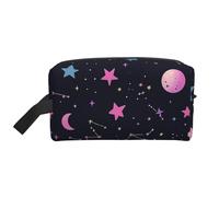 Mexpekil Beauty case da viaggio per donne e uomini, borsa impermeabile di grande capacità per trucchi e cosmetici, borsa organizer portatile, Costellazioni di stelle, One Size