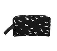 Mexpekil Beauty case da viaggio per donne e uomini, borsa impermeabile di grande capacità per trucchi e cosmetici, borsa organizer portatile, Pipistrelli., One Size
