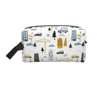 Mexpekil Beauty case da viaggio per donne e uomini, borsa impermeabile di grande capacità per trucchi e cosmetici, borsa organizer portatile, Ingegneria Costruzione Città, One Size