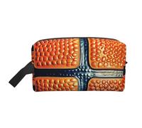 Mexpekil Beauty case da viaggio per donne e uomini, borsa impermeabile di grande capacità per trucchi e cosmetici, borsa organizer portatile, Pelle Basket, One Size