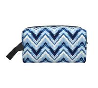 Mexpekil Beauty case da viaggio per donne e uomini, borsa impermeabile di grande capacità per trucchi e cosmetici, borsa organizer portatile, Onda blu., One Size