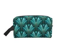Mexpekil Beauty case da viaggio per donne e uomini, borsa impermeabile di grande capacità per trucchi e cosmetici, borsa organizer portatile, Conchiglie Simmetriche Piccole Blu, One Size