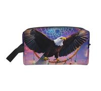Mexpekil Beauty case da viaggio per donne e uomini, borsa impermeabile di grande capacità per trucchi e cosmetici, borsa organizer portatile, Aquila Flying Deamcatcher Montagne, One Size