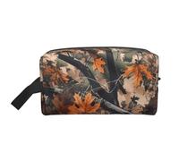 Mexpekil Beauty case da viaggio per donne e uomini, borsa impermeabile di grande capacità per trucchi e cosmetici, borsa organizer portatile, Camuffamento Fogli, One Size