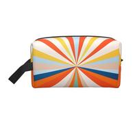 Mexpekil Beauty case da viaggio per donne e uomini, borsa impermeabile di grande capacità per trucchi e cosmetici, borsa organizer portatile, Raggio arcobaleno, One Size
